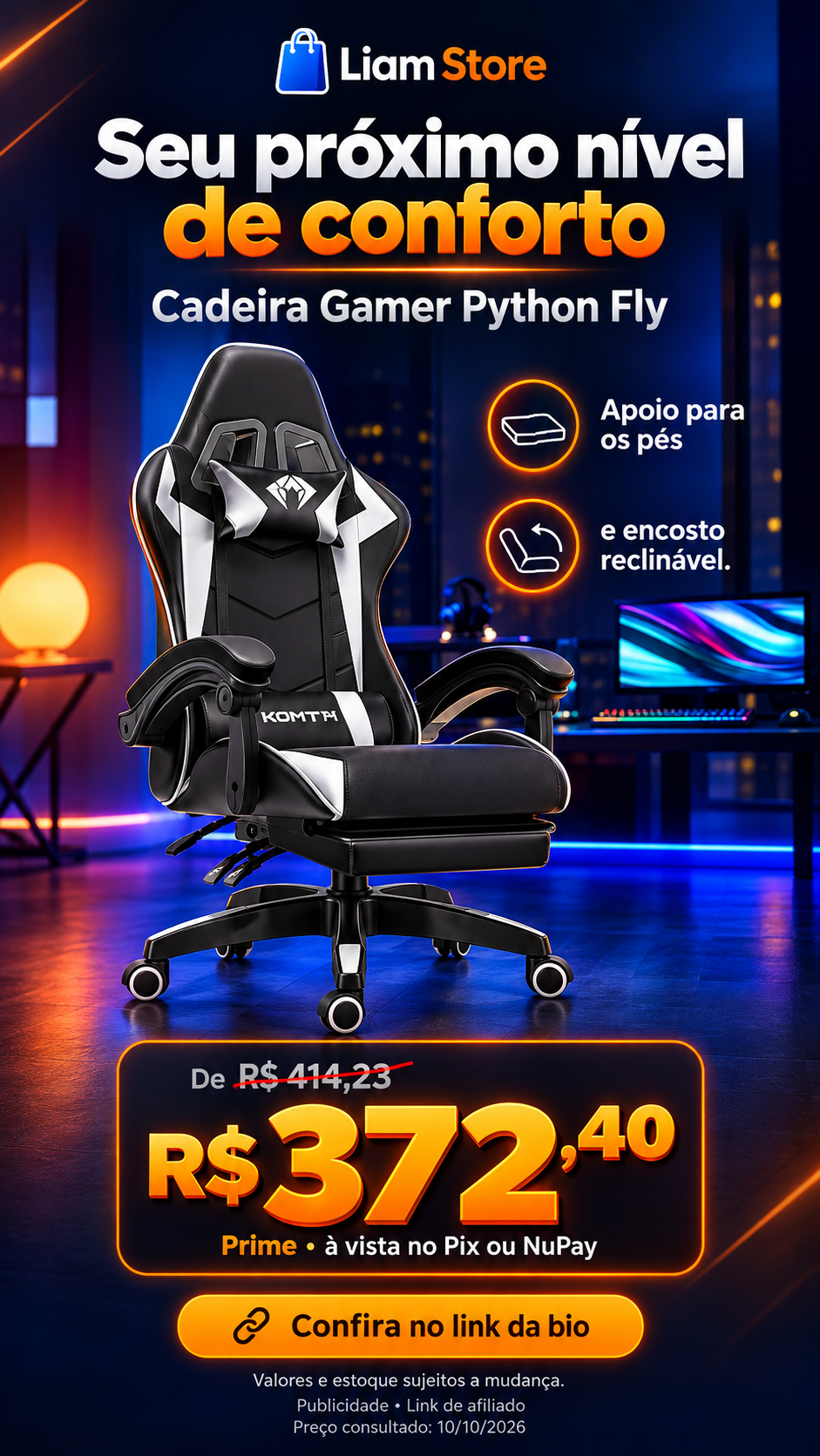 Cadeira Gamer Python Fly